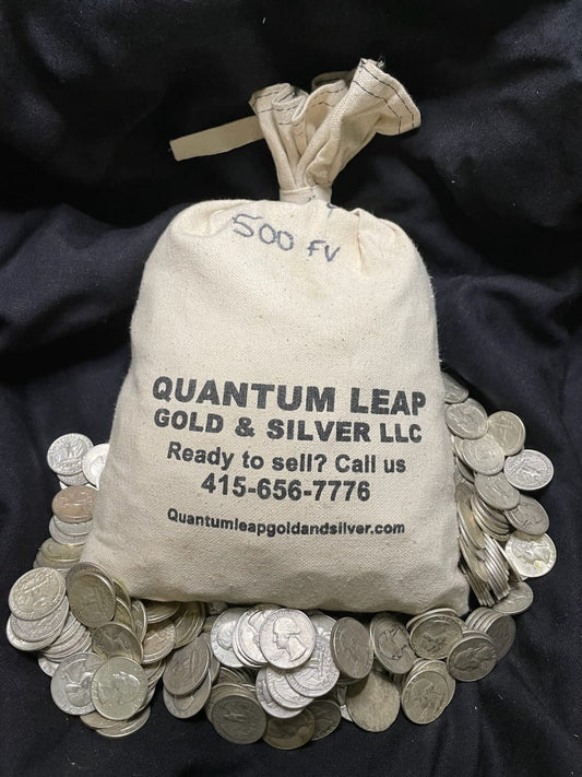90% Silver Quarters - $500 Face Value Bag